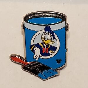 Disney Pin Trading Donald Duck Paint Can & Brush Series Hidden Mickey Pin 2012